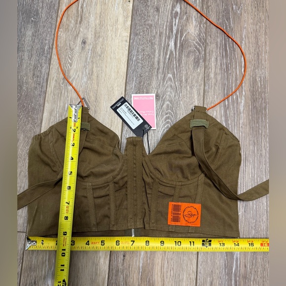 #5)  PrettyLittleThing Olive Bustier Top - Picture 5 of 6